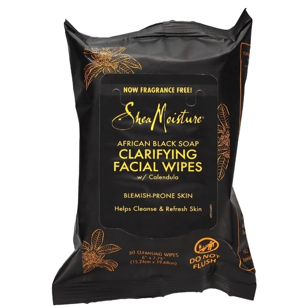 NEW Shea Moisture African Black Soap Facial Wipes